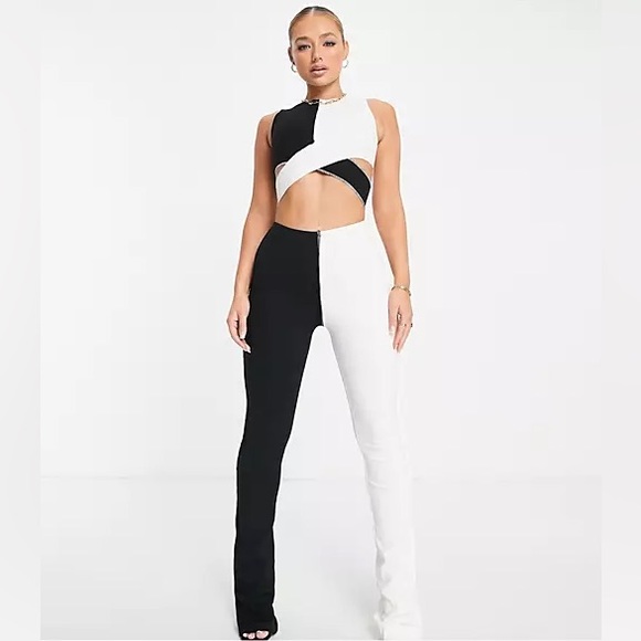 Naked Wardrobe Color Block Top Bottom Set - Picture 1 of 2